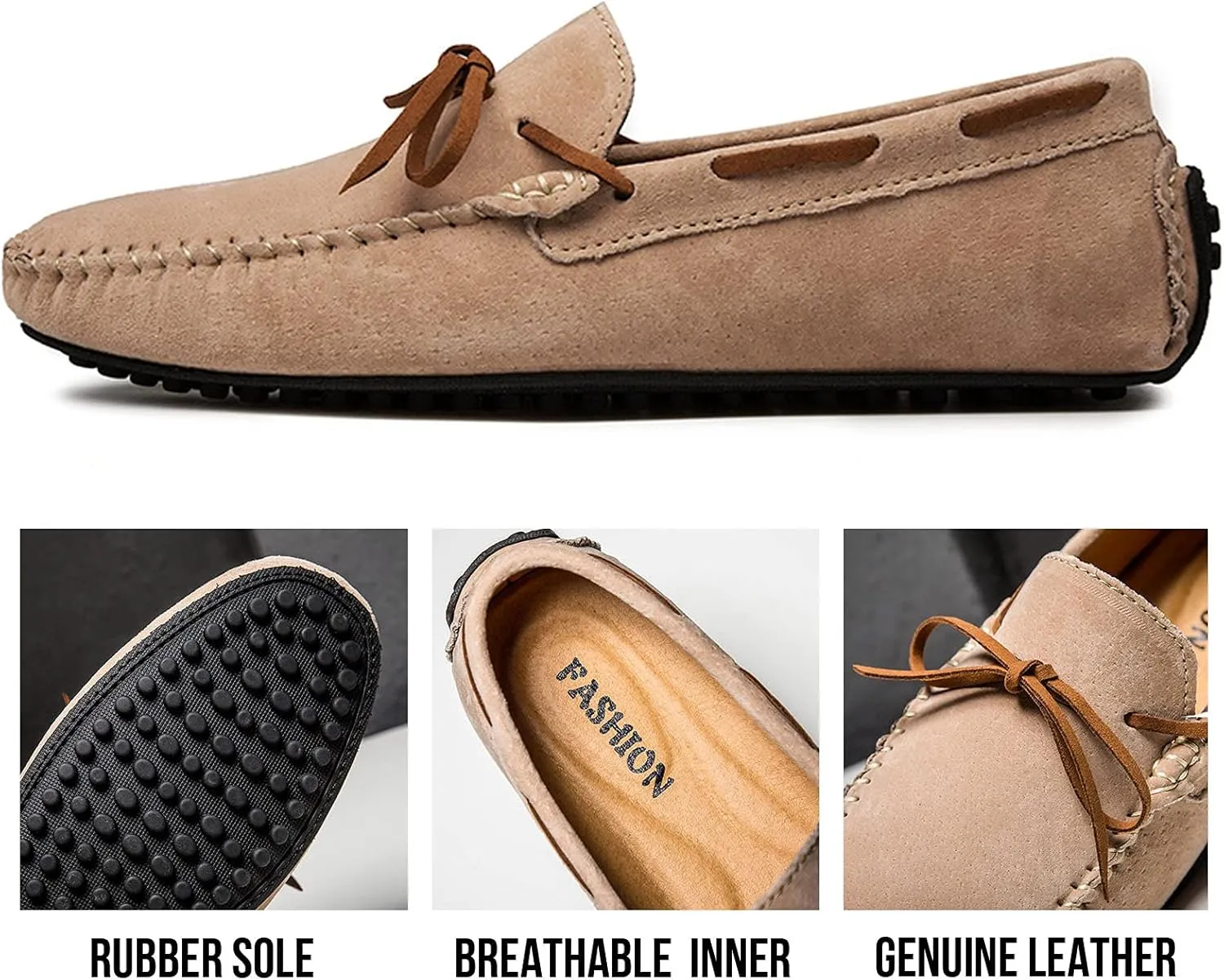 Asifn Mens Casual Leather Loafers Driving Slip-On Fashion Penny Dress Shoes Comfort Moccasins