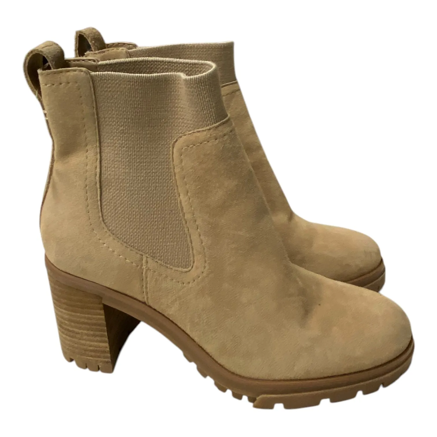 Boots Ankle Heels By Vince Camuto In Tan, Size:8