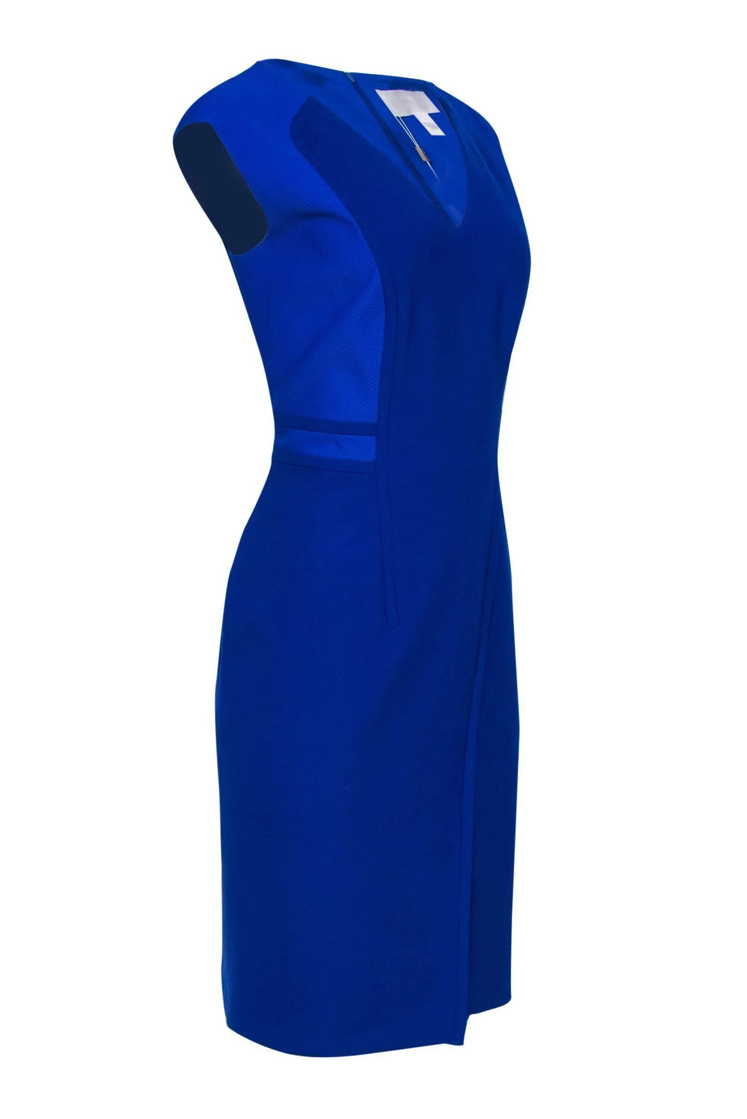 BOSS Hugo Boss - Cobalt Blue Mesh Paneled Sheath Dress Sz 10