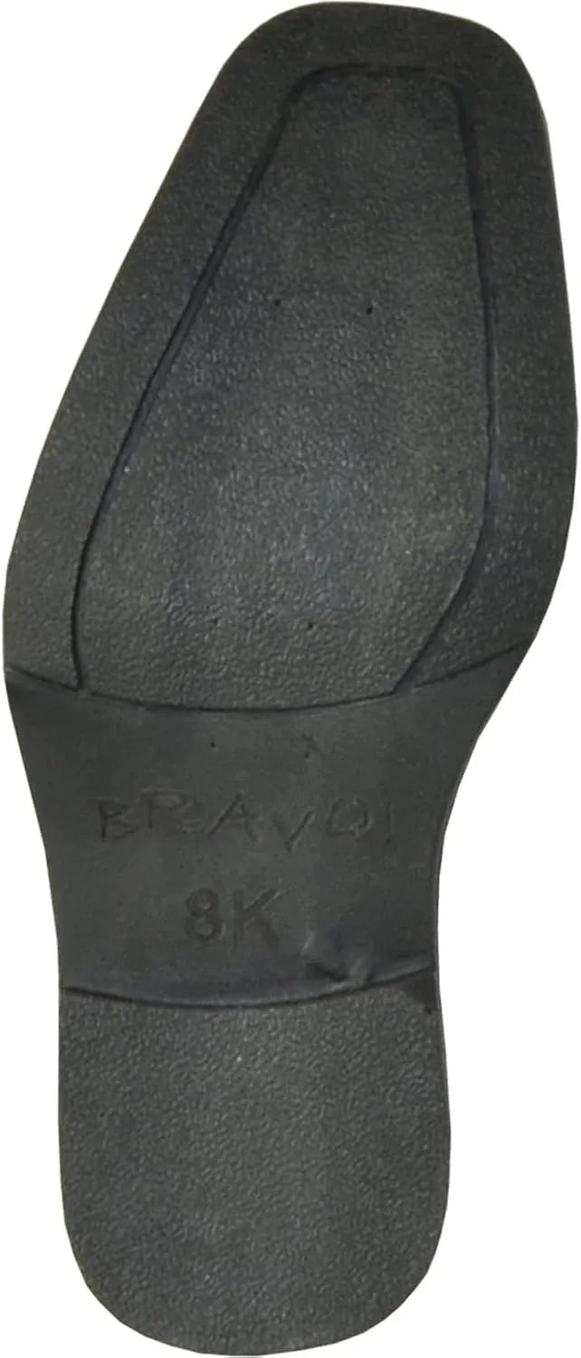 bravo! Boy Dress Shoe King Lace-up Oxford Plain Toe or Cap Toe Leather Sock for School Uniform Formal Event Size from Toddler to Youth Black Brown Cognac