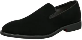 Dress Oxford for Men Slip On Casual Office Shoes Wear-Resistant Suede Oxford Shoes Stylish Height Increase Slip On Pointed Toe Loafers Shoes Casual Business Bean Shoes
