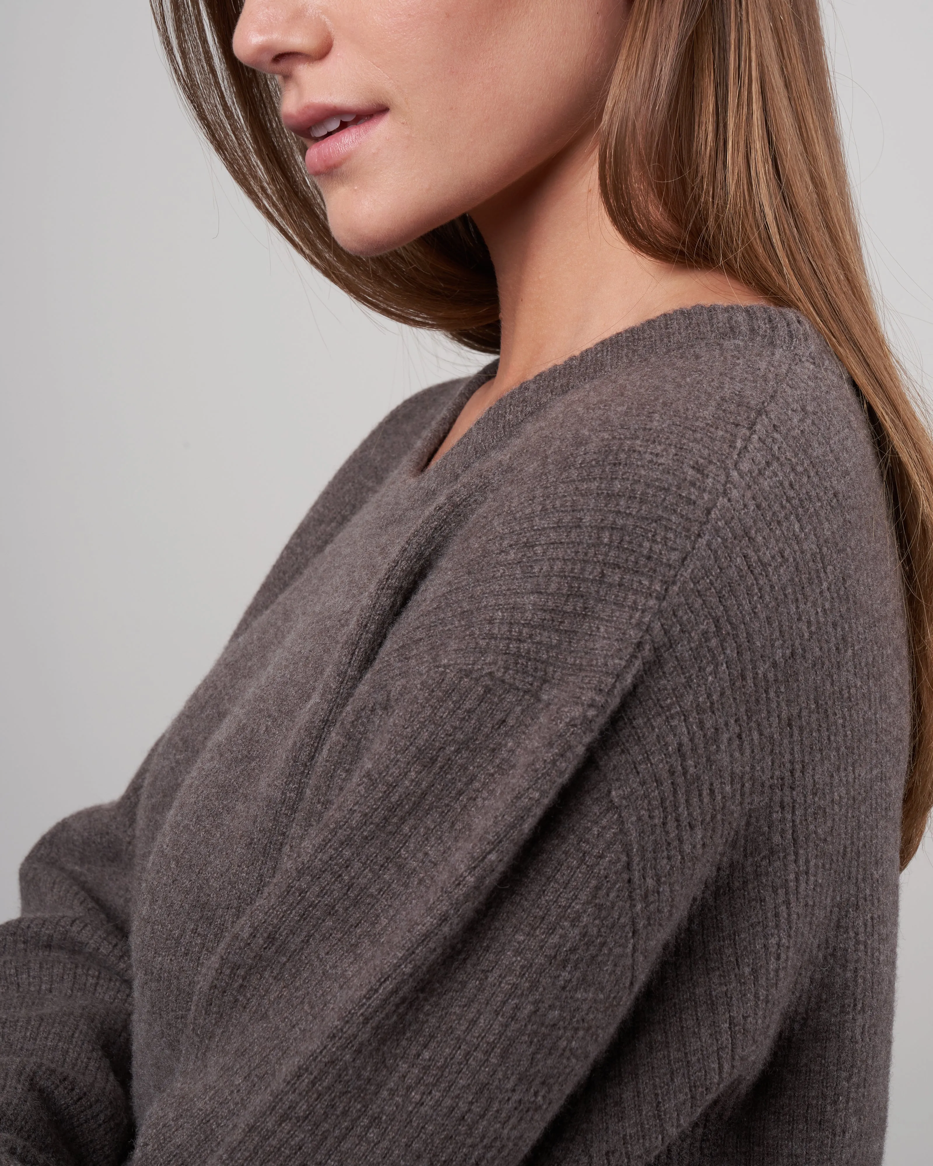 everyday crewneck sweater - umber
