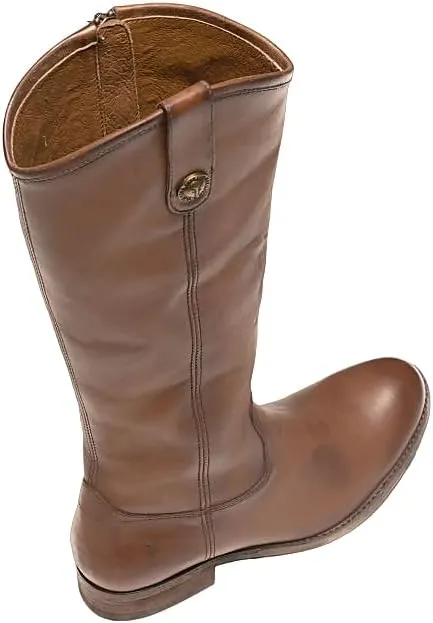 Frye Melissa Inside Zip Riding Boots for Women Featuring Supple Leather Lining with Rubber Infused Leather Outsole and Signature Hardware  14  Shaft Height