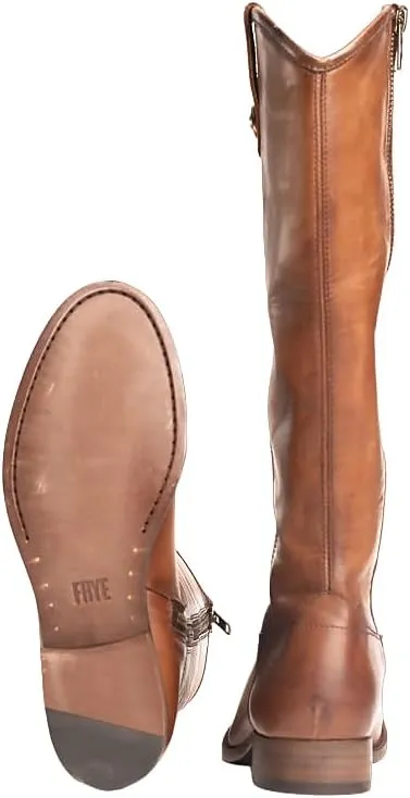 Frye Melissa Inside Zip Riding Boots for Women Featuring Supple Leather Lining with Rubber Infused Leather Outsole and Signature Hardware  14  Shaft Height