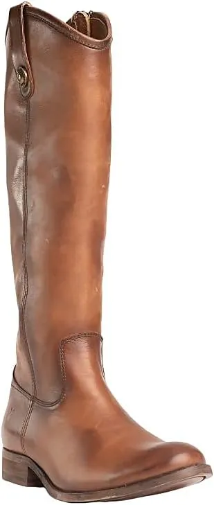 Frye Melissa Inside Zip Riding Boots for Women Featuring Supple Leather Lining with Rubber Infused Leather Outsole and Signature Hardware  14  Shaft Height