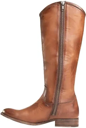 Frye Melissa Inside Zip Riding Boots for Women Featuring Supple Leather Lining with Rubber Infused Leather Outsole and Signature Hardware  14  Shaft Height