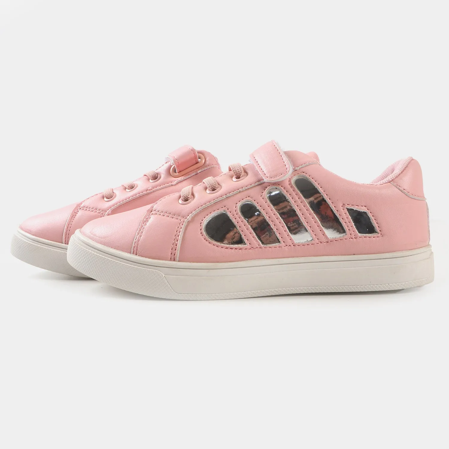 Girls Sneakers JS-2204 - Silver/Pink