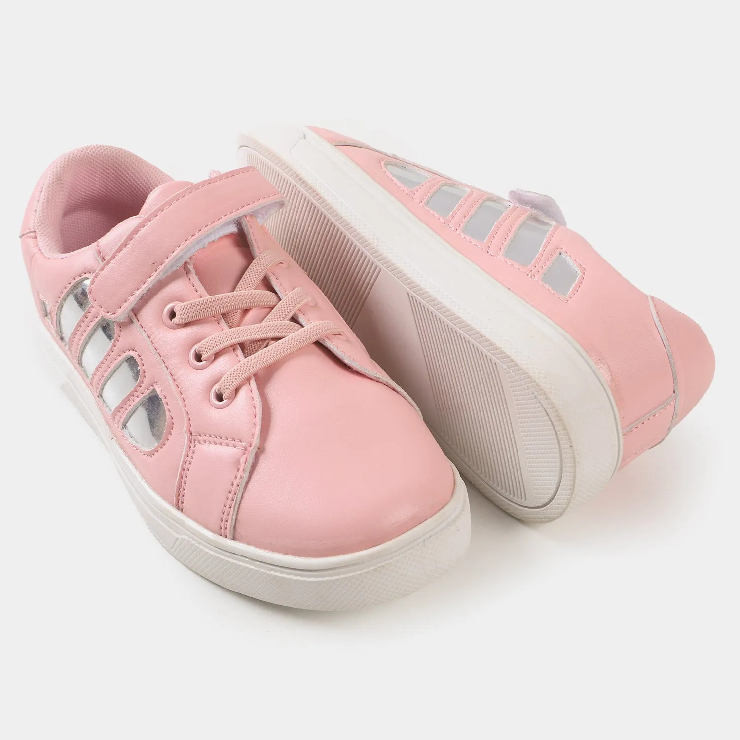Girls Sneakers JS-2204 - Silver/Pink