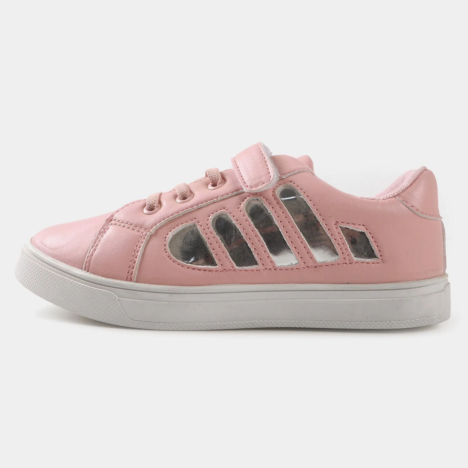 Girls Sneakers JS-2204 - Silver/Pink