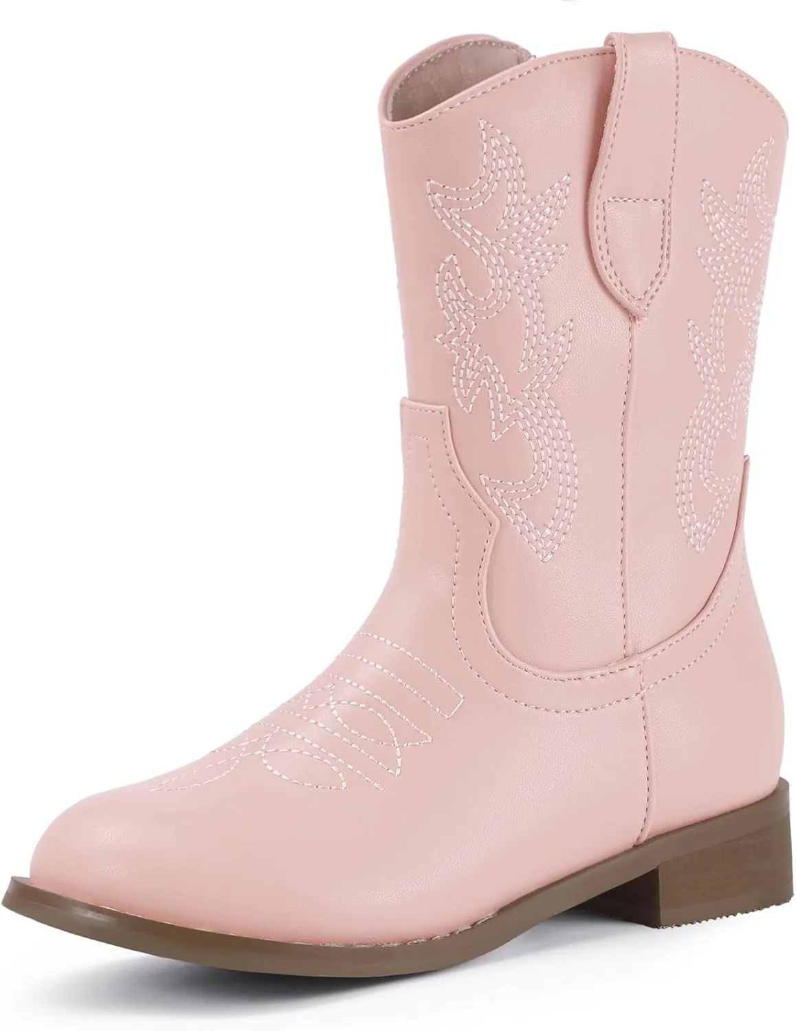 Hehainom Girls Cowboy Cowgirl Boots Boys Kids Toddler Western Mid Calf Zipper Riding Boots for Little Kid Big Kid