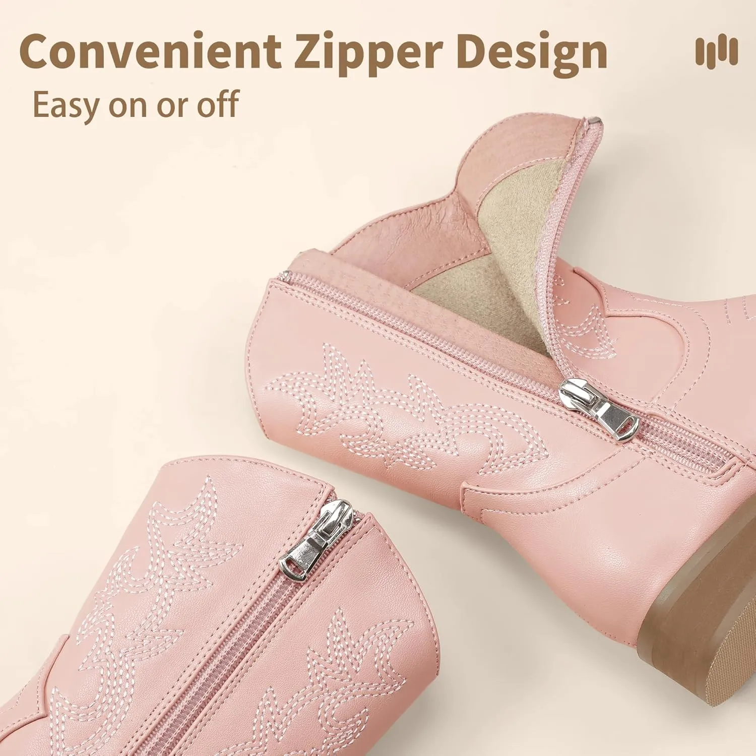 Hehainom Girls Cowboy Cowgirl Boots Boys Kids Toddler Western Mid Calf Zipper Riding Boots for Little Kid Big Kid