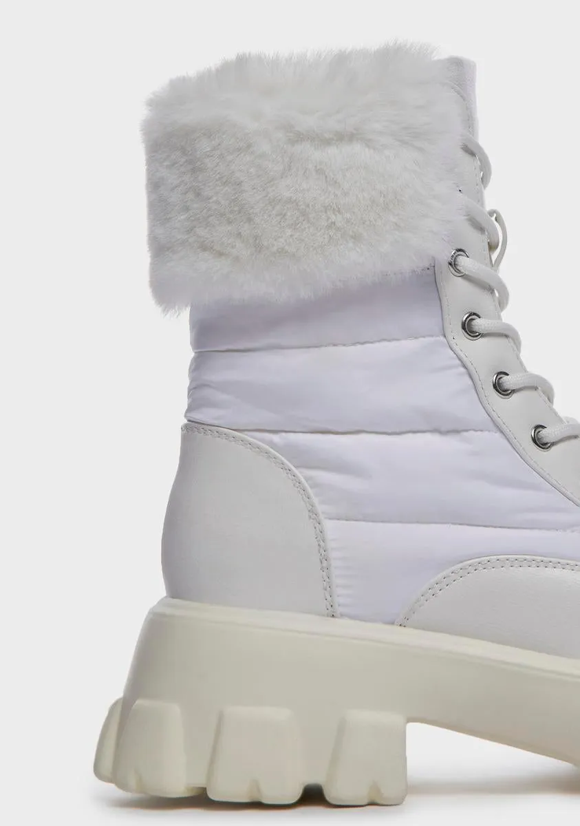 Icy Missing Pieces Combat Boots
