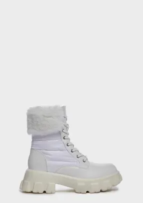 Icy Missing Pieces Combat Boots