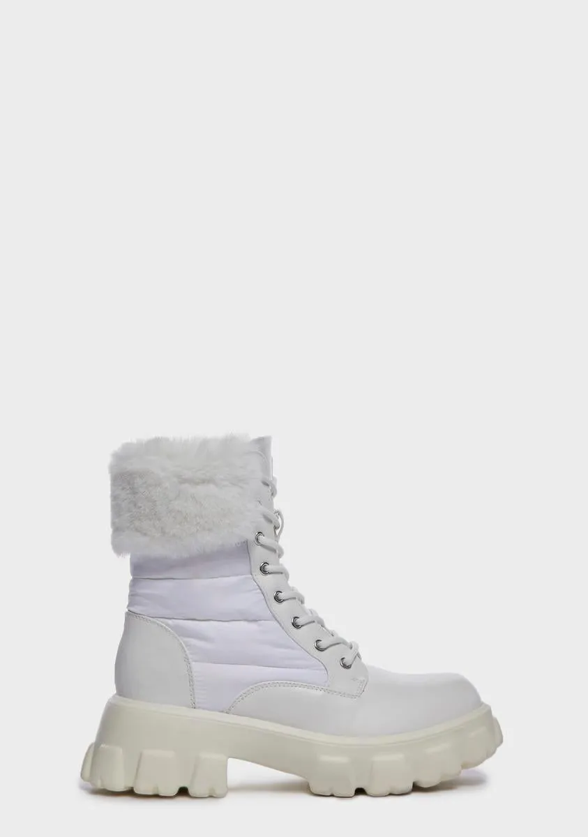Icy Missing Pieces Combat Boots
