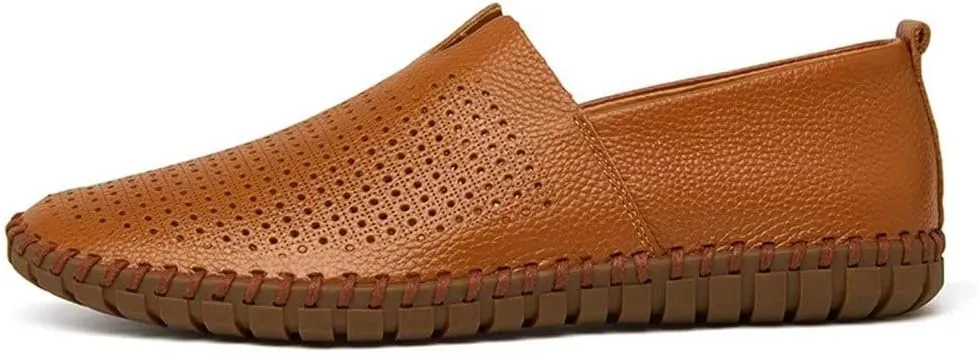 INEELUYI Men??s Casual Loafers Fashion Leather Slip On Driving Shoes