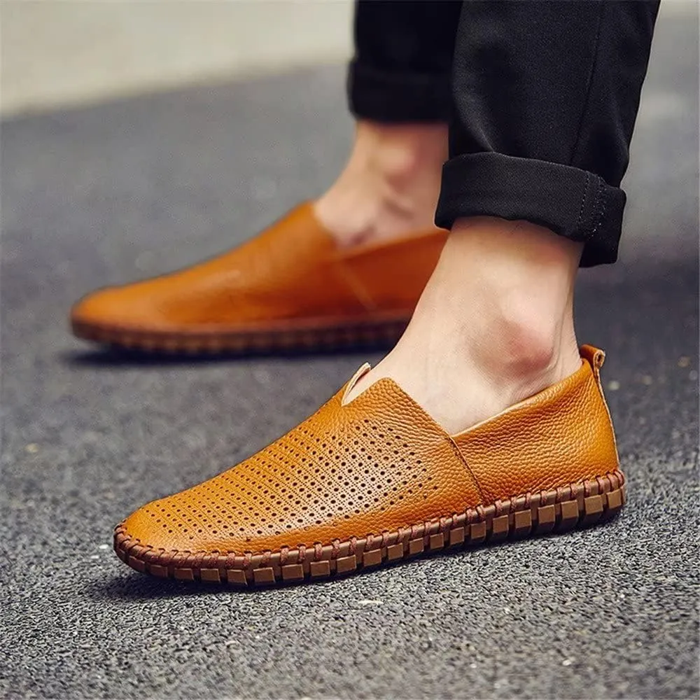 INEELUYI Men??s Casual Loafers Fashion Leather Slip On Driving Shoes
