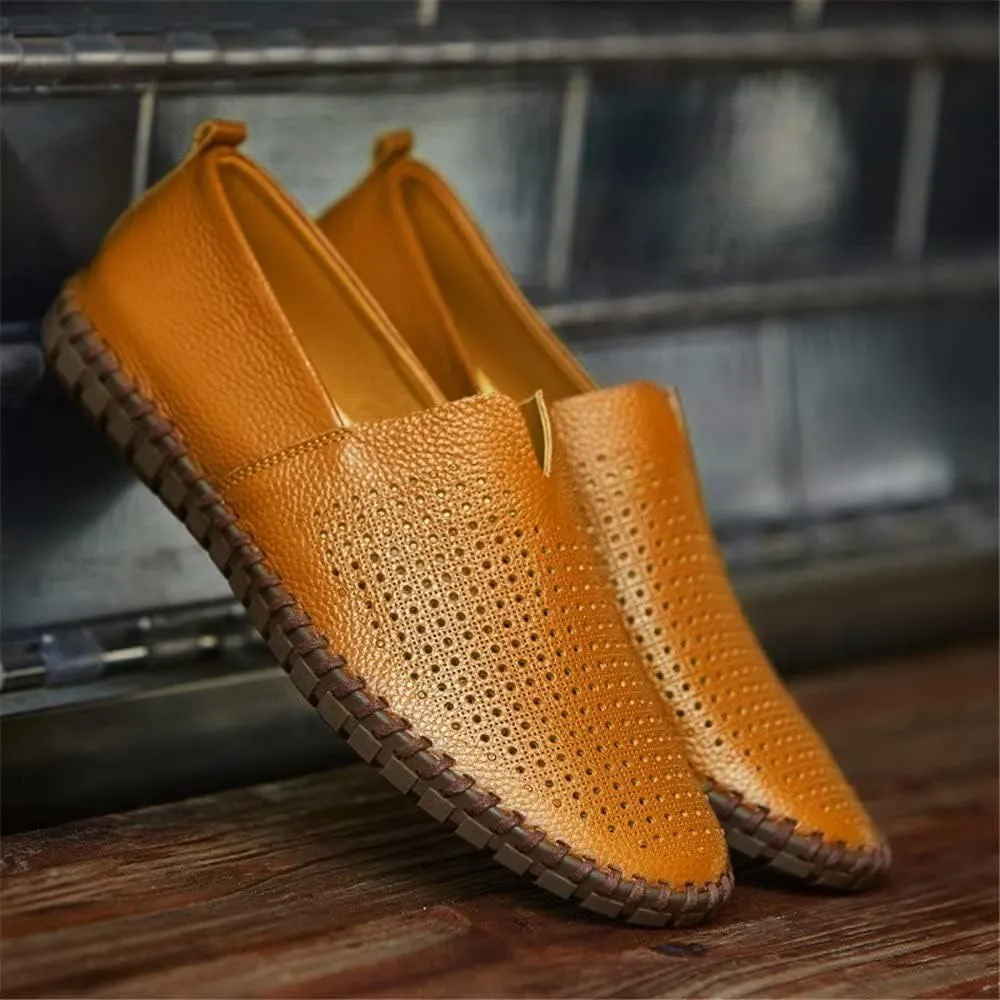 INEELUYI Men??s Casual Loafers Fashion Leather Slip On Driving Shoes