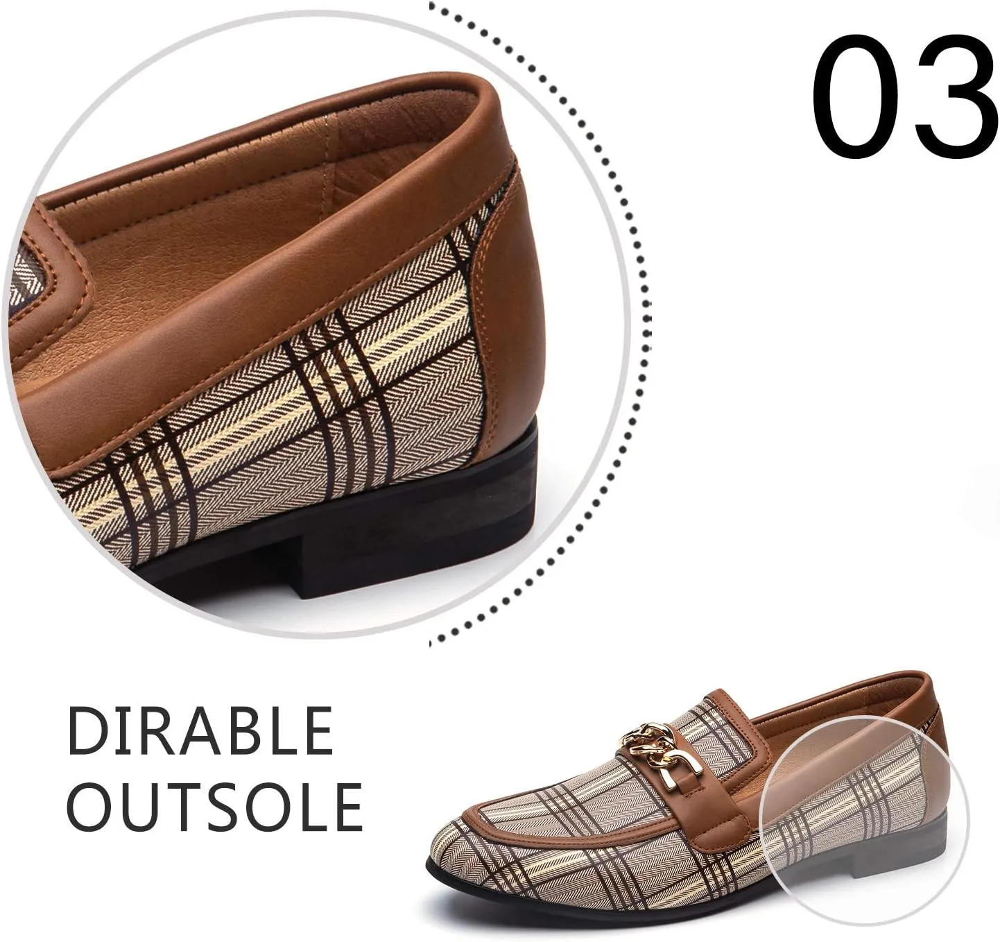 JITAI Mens Leather Shoes Pattern Printing Men's Dress Loafer Shoes Slip-on Casual Loafer Smoking Slipper