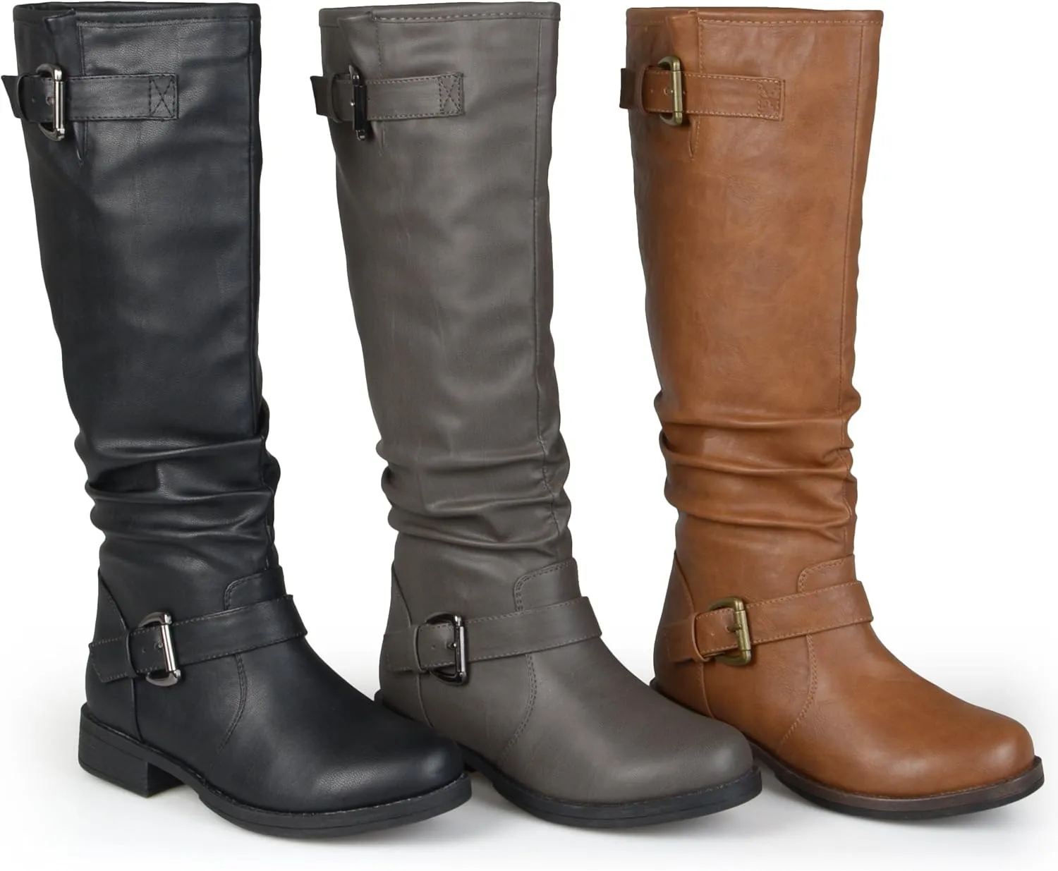 Journee Womens Stormy Stacked Heel Riding Boots
