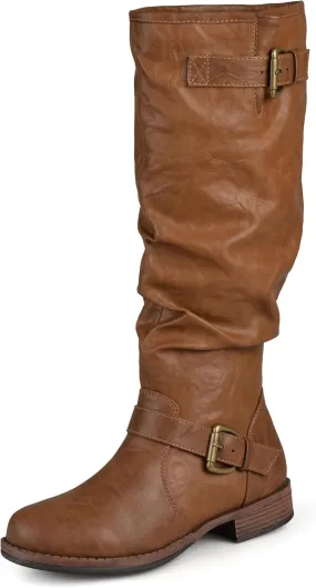 Journee Womens Stormy Stacked Heel Riding Boots