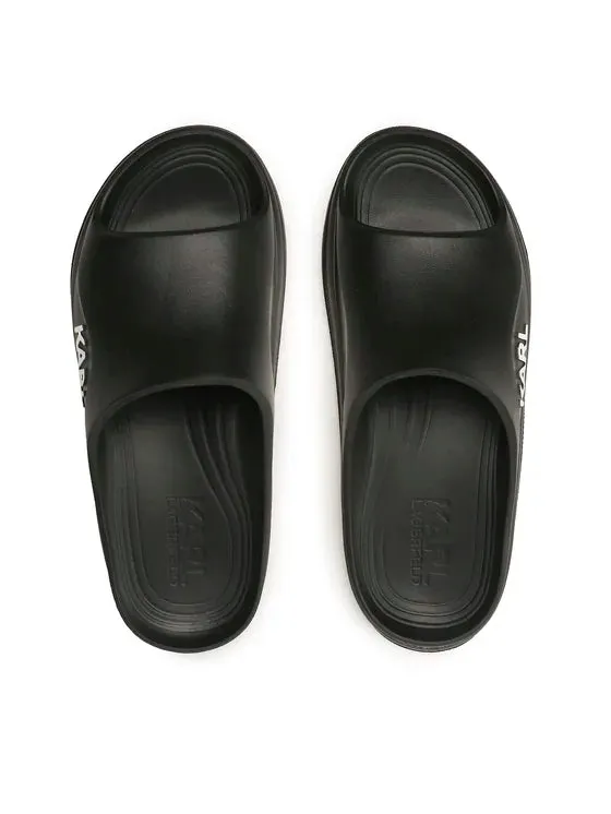 KARL LAGERFELD SKOONA HEELS  IN BLACK