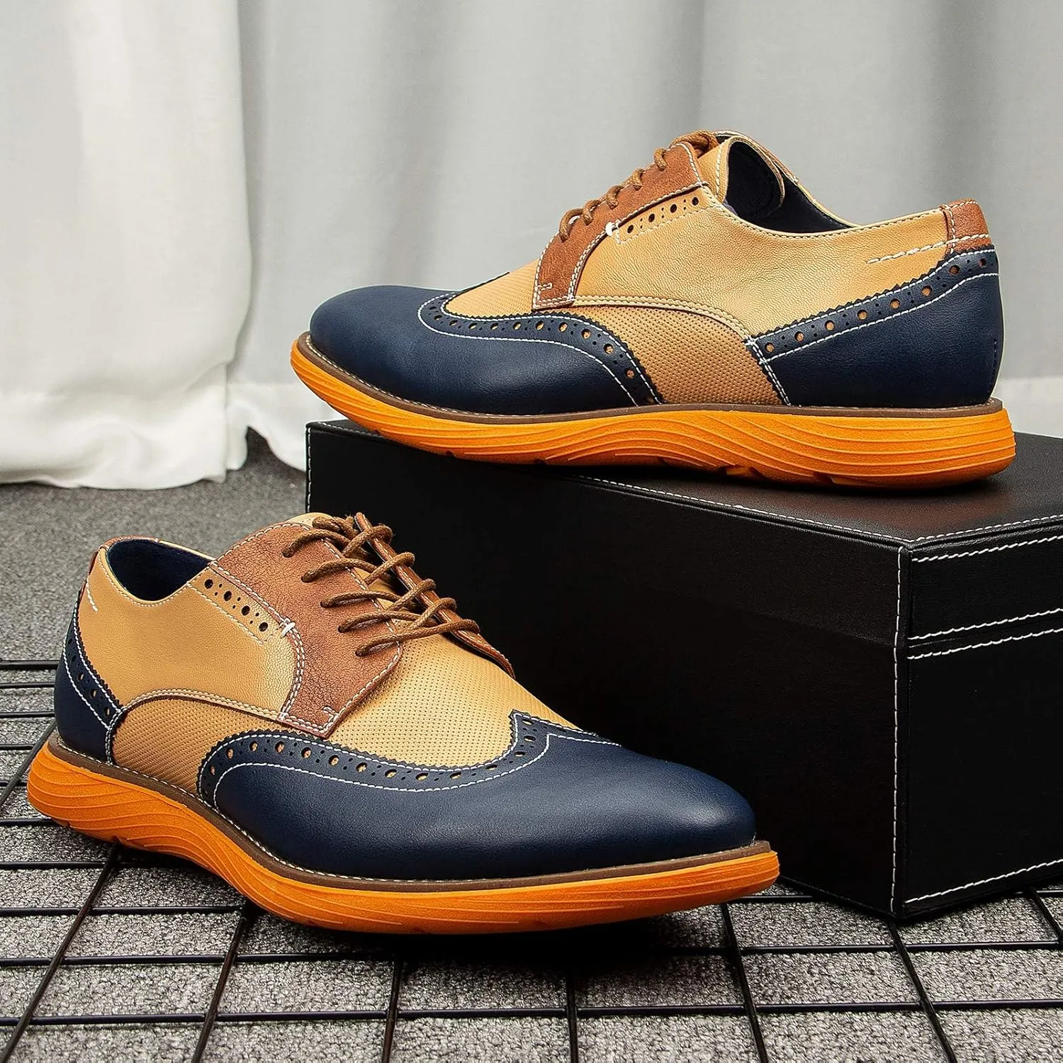 Meijiana Men's Oxford Shoes Dress Shoes Men's Lightweight lace-up Fashion Shoes