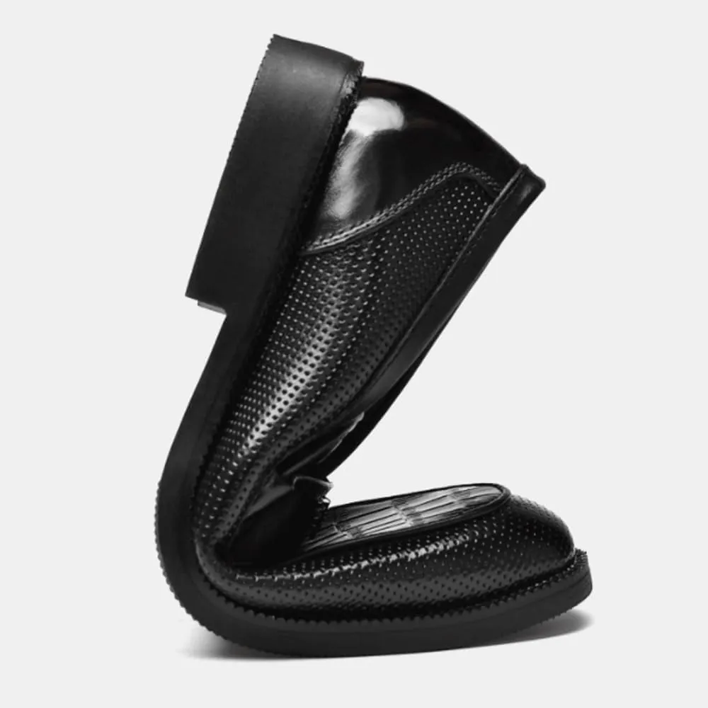 Men Oxford Leather Fashion Dress Shoes Men's Slip-On Prom Wedding Breathable Shoes Comfort Soft Sneakers Business Casual Shoe