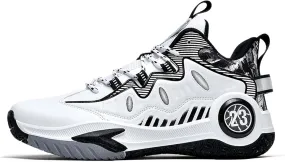 Mens and Womens Mid Top Lace Up Basketball Sneakers Non Slip and Breathable Running Shoes Wear Resistant Outdoor Travel Shoes Lightweight Carrying Fitness Training Shoes Badminton Sneakers