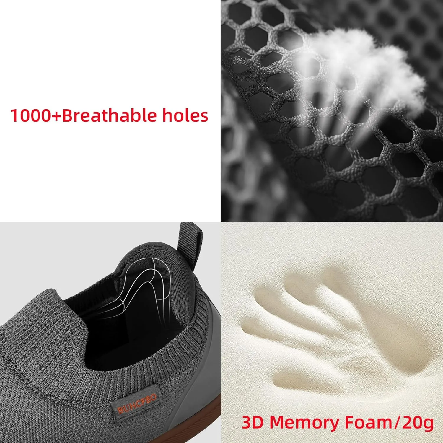 Men's Barefoot Shoes Minimalist Slip on Cross-Trainer Shoes Wide Toe Walking Shoes Zero Drop Sole Trail Running Sneakers Gym Workout Casual