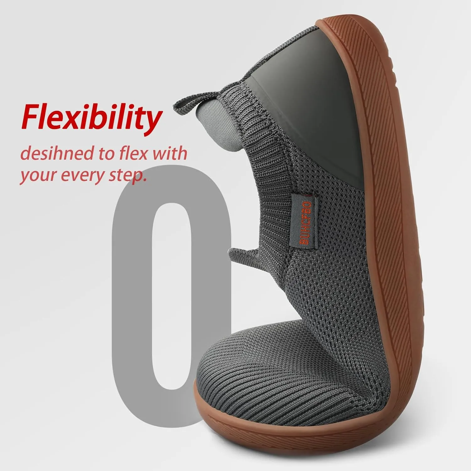 Men's Barefoot Shoes Minimalist Slip on Cross-Trainer Shoes Wide Toe Walking Shoes Zero Drop Sole Trail Running Sneakers Gym Workout Casual