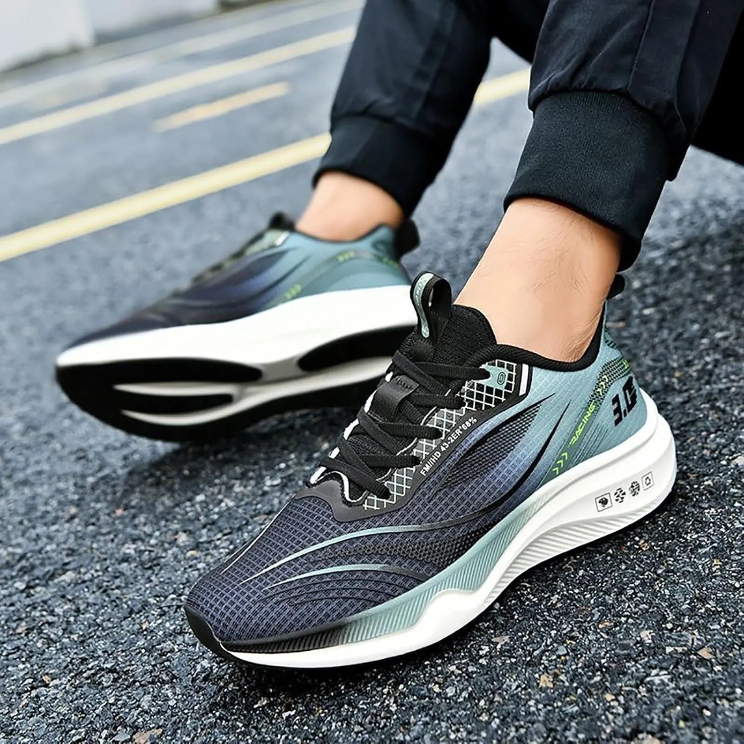 Mens Dress Shoes Platform Sneakers for Women Loafers with Arch Support Round Toe Slip On Casual Athletic Shoes