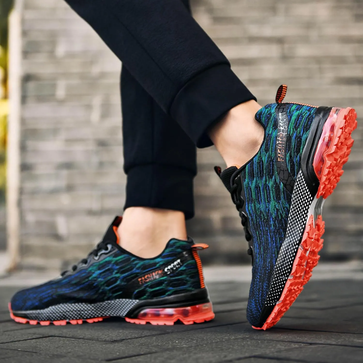 Men's Multi Color Mesh Lightweight Anti Slip Arch Support Casual Training Sports Basketball Shoes