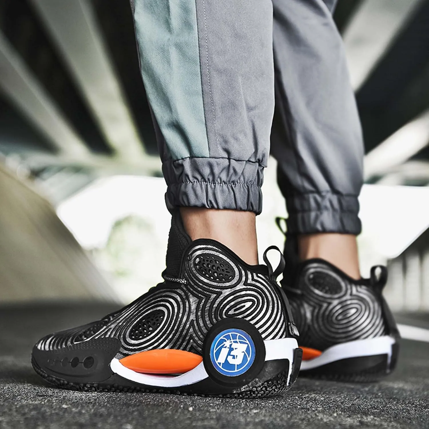 Mens Night Glow Basketball Shoes Classic Lace up High Top Casual Sports Shoes High Elastic Running Shoes Comfortable and Durable Competition Training Shoes Wide Edition Breathable Baseball Shoes