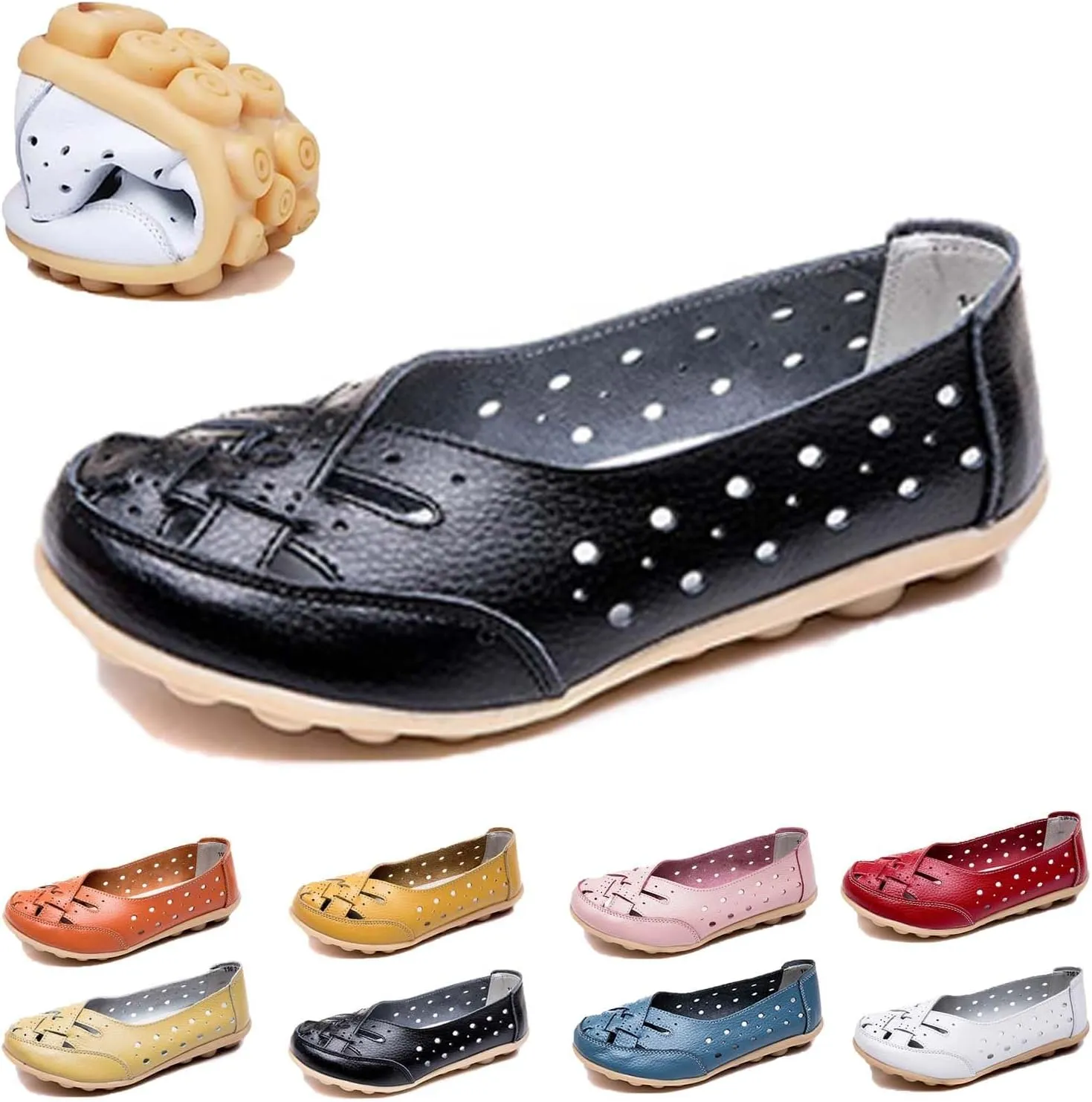 Orthopedic Shoes for Women - Orthopedic Loafers in Breathable Leather, Jaliane Orthopedic Shoes