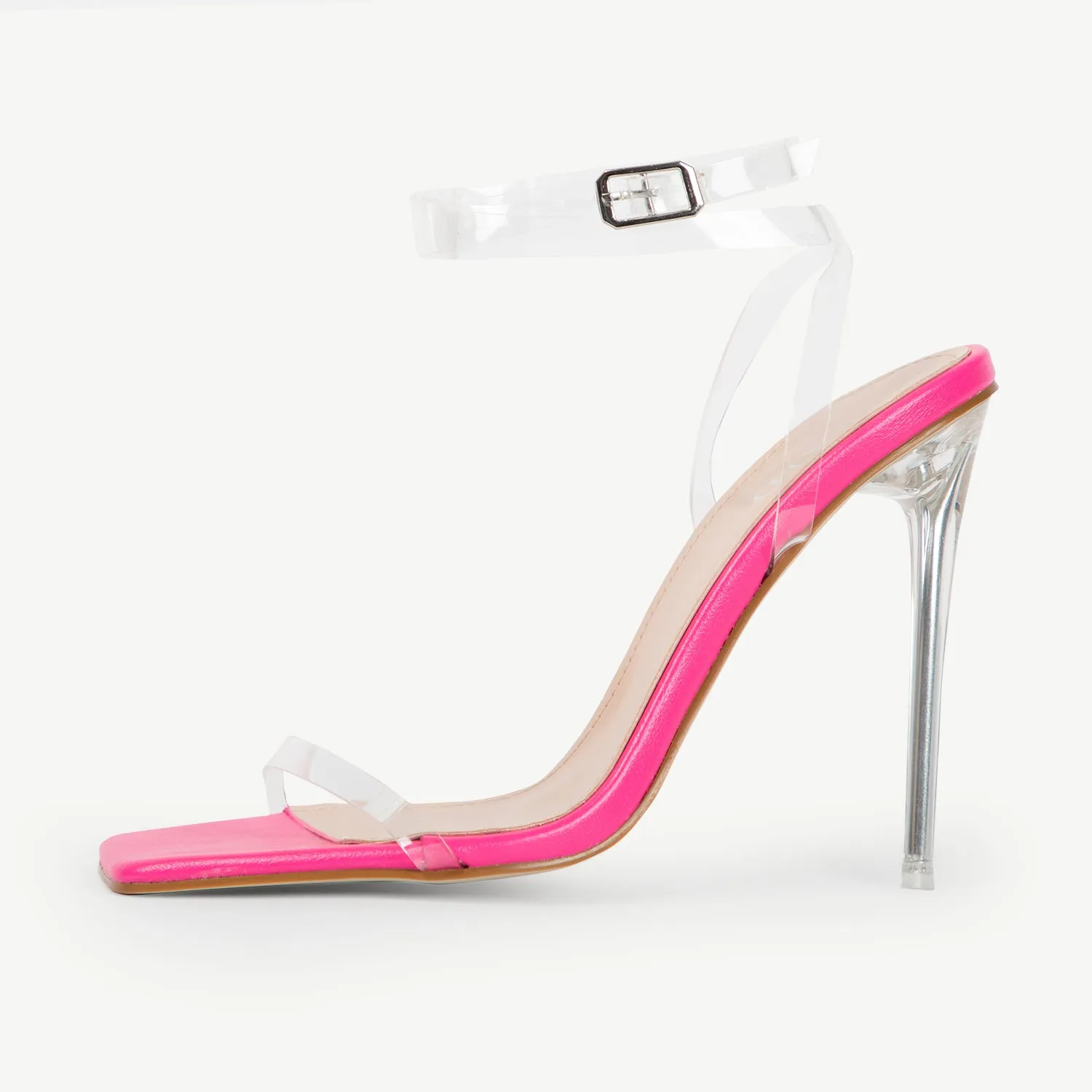 RAID Daysha Perspex Heel in Pink