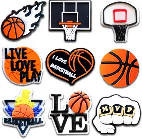 Sports Shoe Charms for Clog Sandals Bracelets Decoration, Baseball Softball Football Basketball Soccer Swim Charms