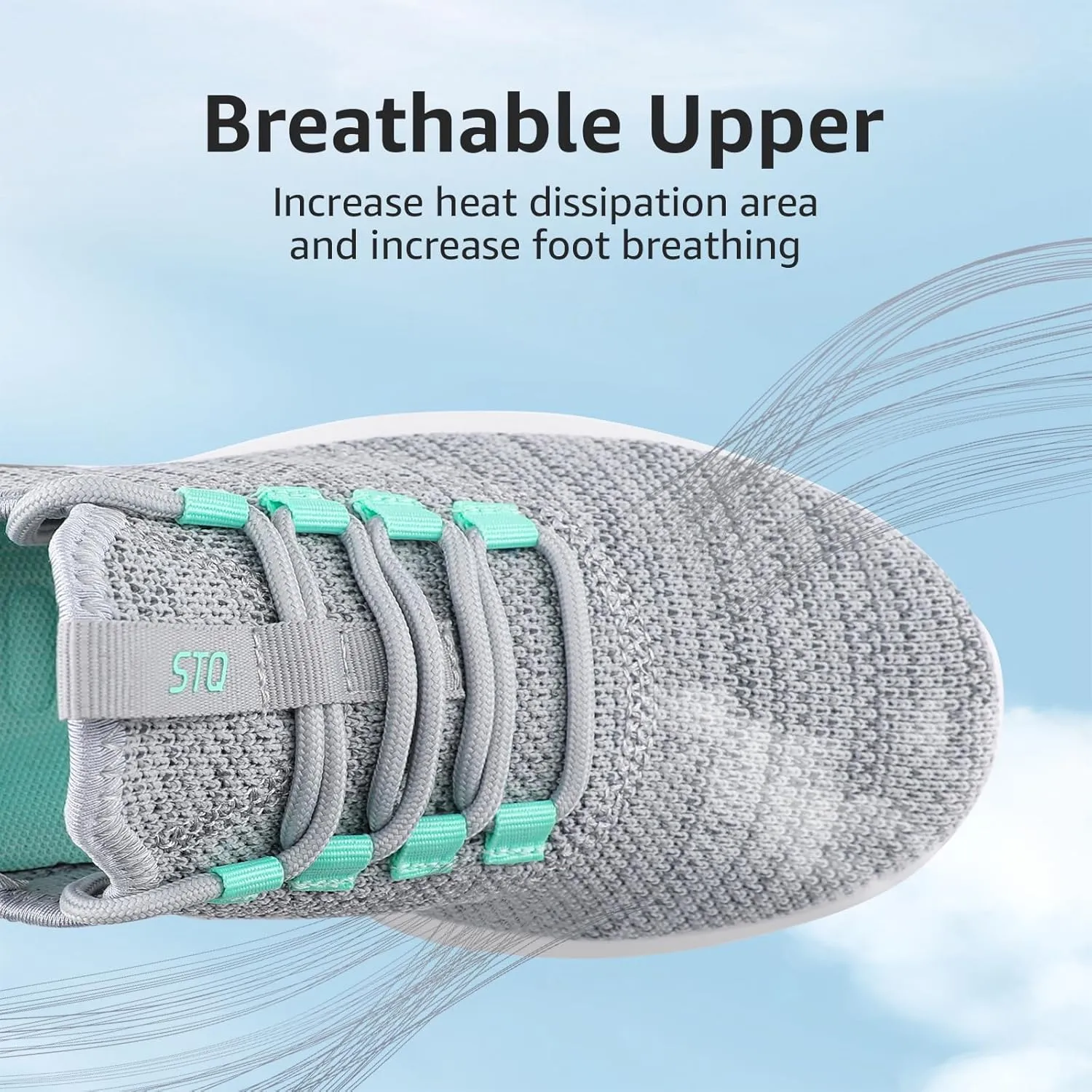 STQ Womens Slip On Sneakers Tennis Walking Orthopedic Shoes Breathable Athletic Gym Workout Cross Training Sneakers