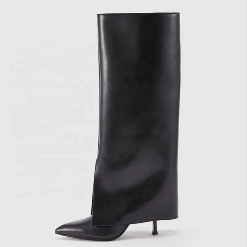 Trend4us Women's Chic Pointed Toe Thin High Heels Boots