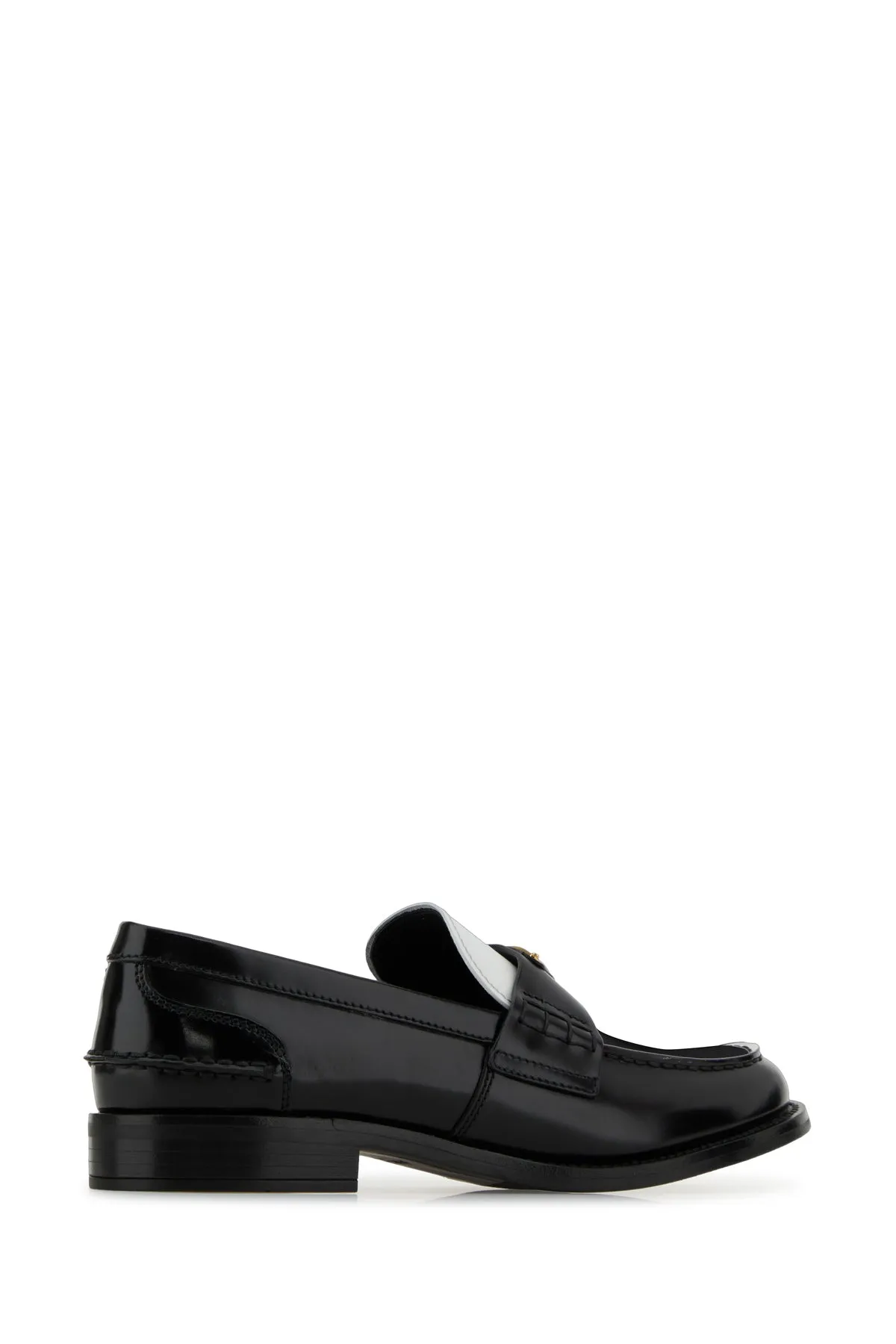 Two-tone leather loafers