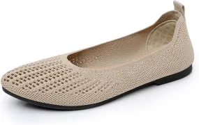 Women's Casual Slip On Ballet Comfortable Round Toe Walking Shoes for Everyday Wear with Soft Sole