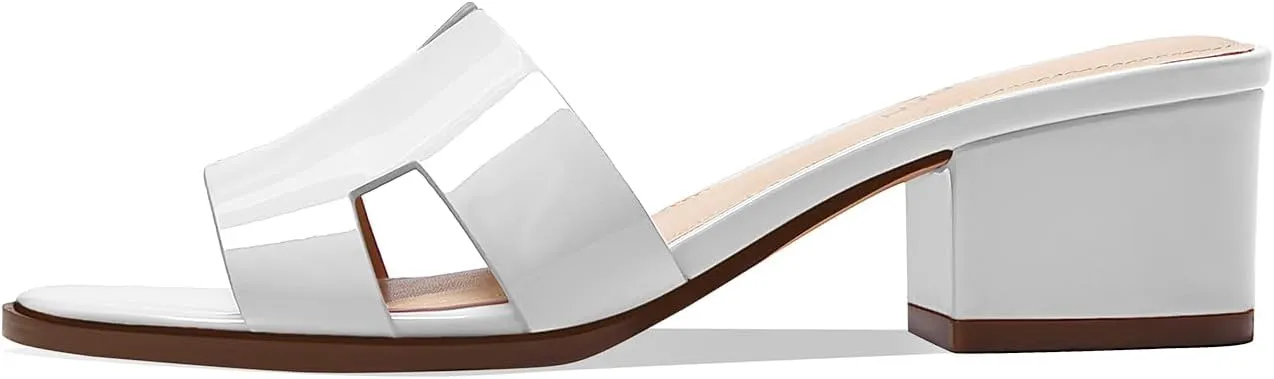 Women's Chunky Open Toe Low Block Heels Kitten Dressy Heels for Women Low Heel Sandals for Women Summer Comfy Heels