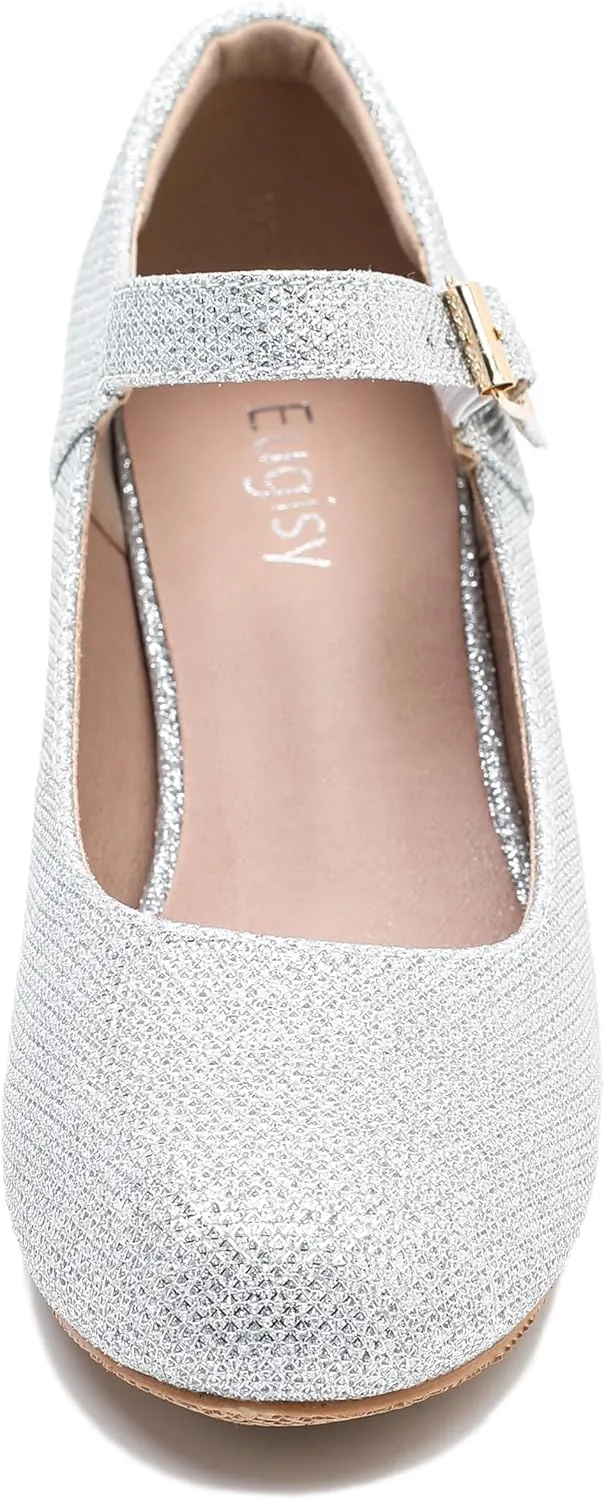 Women's Mary Jane Shoes Low Block Heel Ankle Strap Closed Round Toe Pumps Dress Wedding Office Work Church Shoes