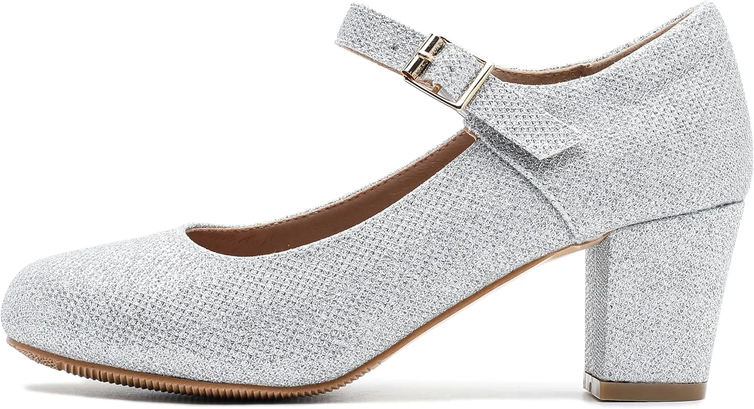 Women's Mary Jane Shoes Low Block Heel Ankle Strap Closed Round Toe Pumps Dress Wedding Office Work Church Shoes