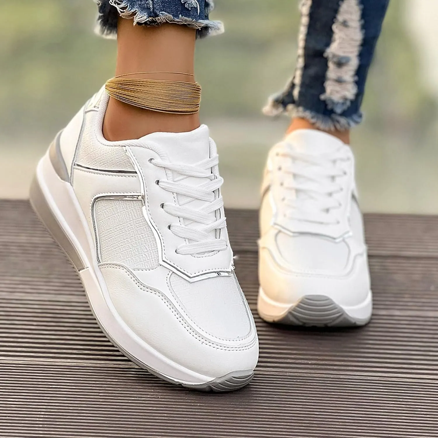 Women's Slip on Athletic Walking Shoes Comfort Non Slip Work Sport Athletic Shoes Outdoor Casual Fitness Shoe