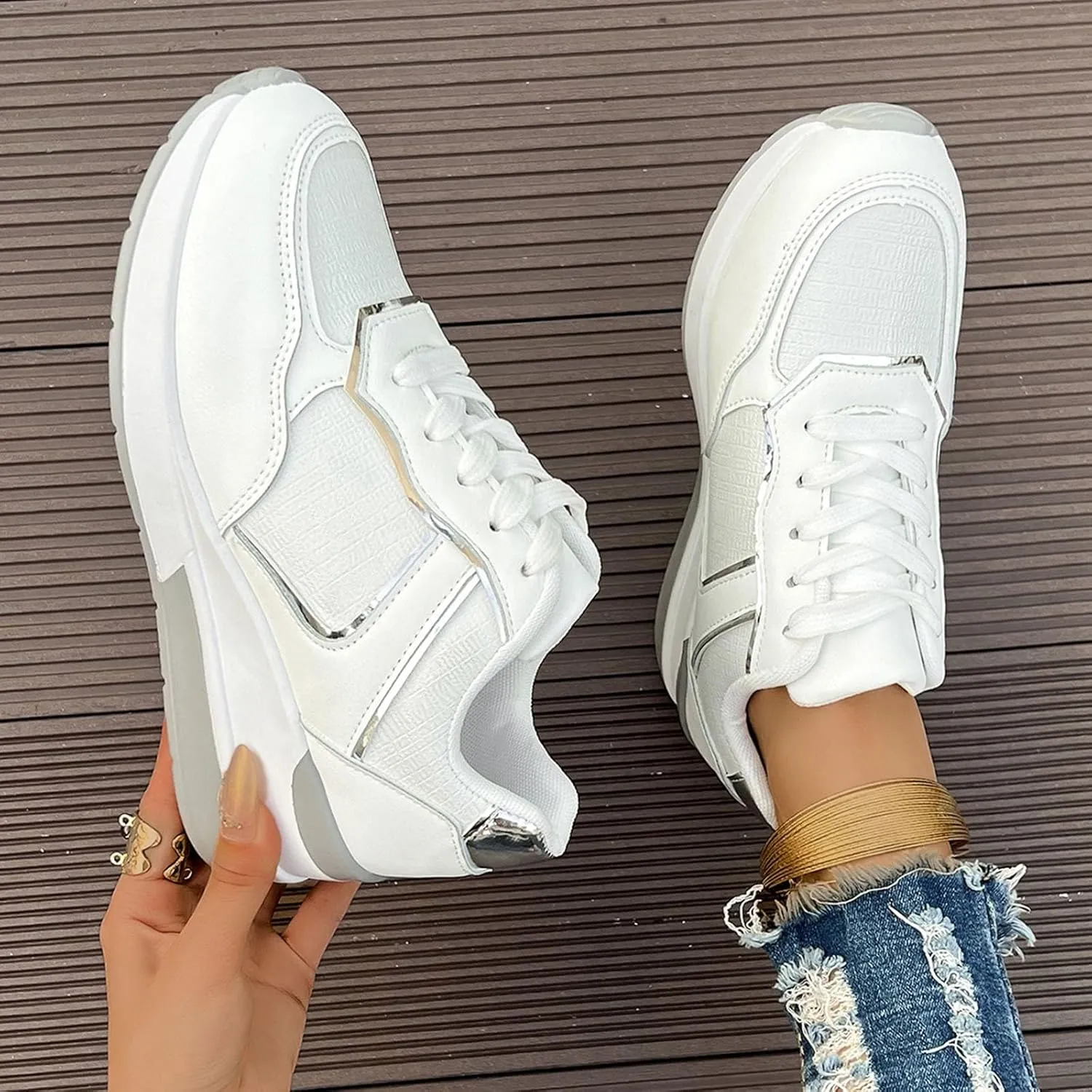 Women's Slip on Athletic Walking Shoes Comfort Non Slip Work Sport Athletic Shoes Outdoor Casual Fitness Shoe