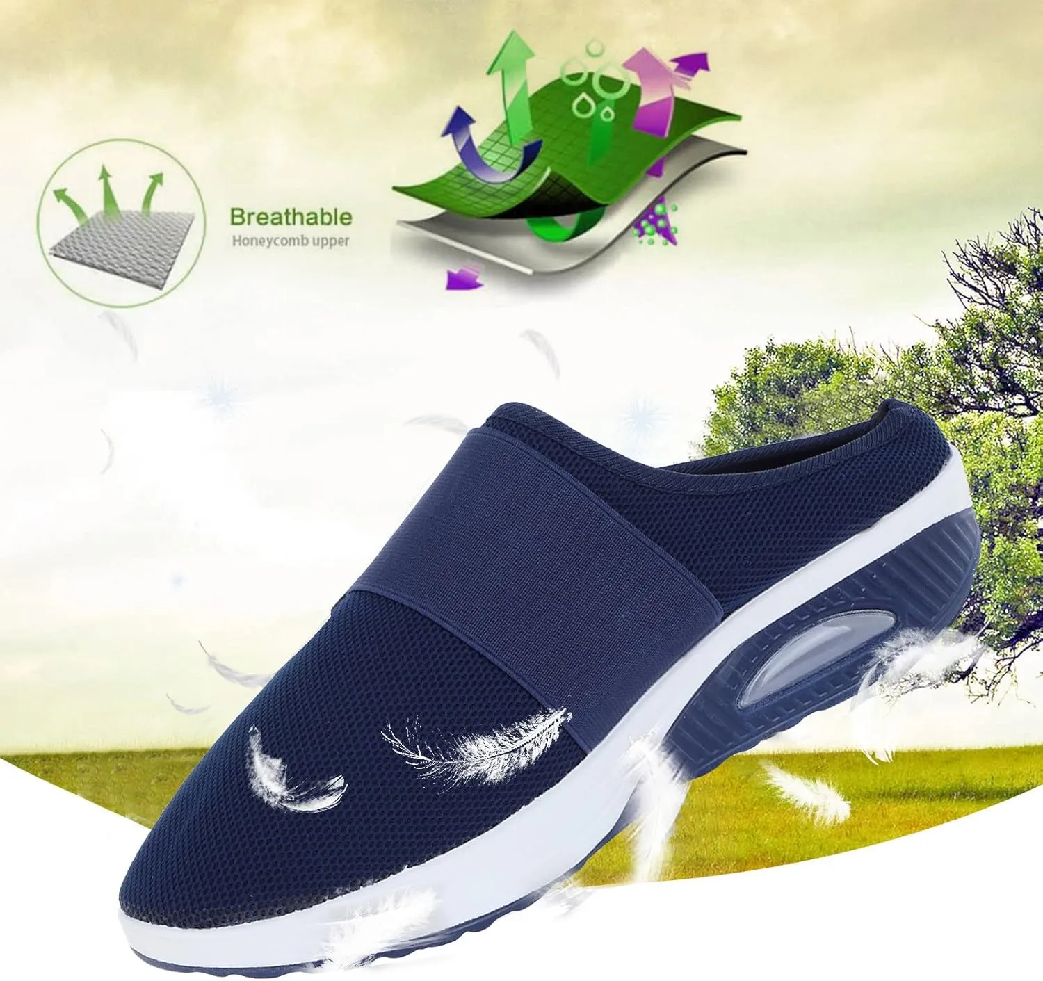 Womens Summer Breathable Mesh Slippers Slip On Shoes Women Lightweight Men's Casual Dress Shoes Men's Fashion Sneakers Slip On Tennis Shoe Loafers Dress Shoe