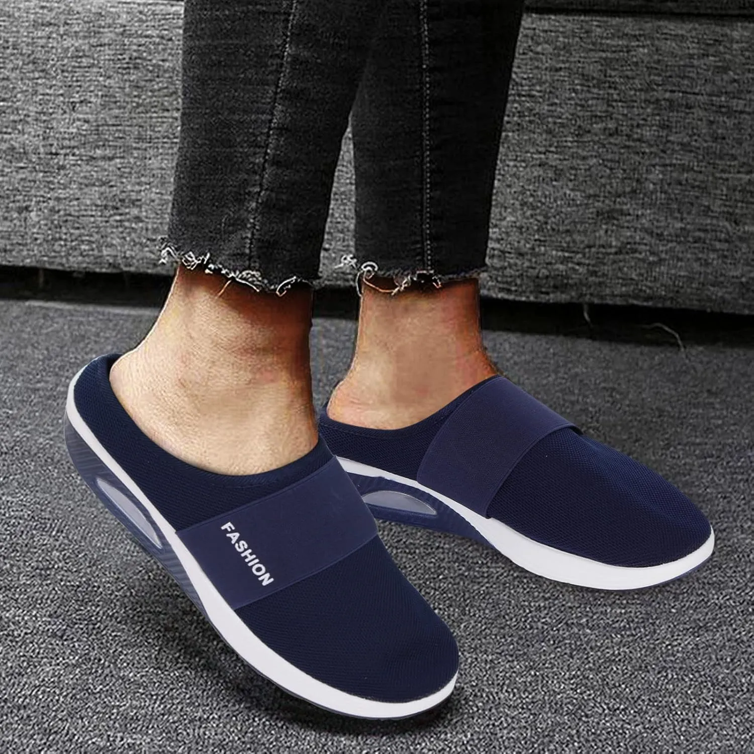 Womens Summer Breathable Mesh Slippers Slip On Shoes Women Lightweight Men's Casual Dress Shoes Men's Fashion Sneakers Slip On Tennis Shoe Loafers Dress Shoe