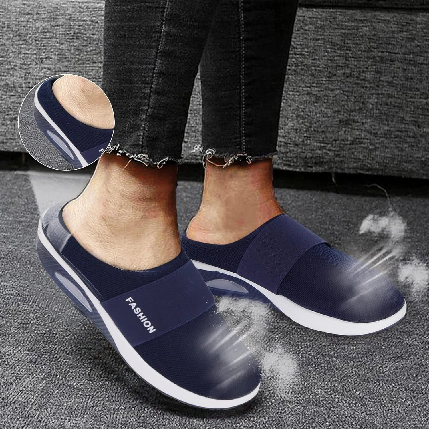 Womens Summer Breathable Mesh Slippers Slip On Shoes Women Lightweight Men's Casual Dress Shoes Men's Fashion Sneakers Slip On Tennis Shoe Loafers Dress Shoe