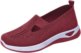 Women's Woven Orthopedic Breathable Soft Shoes Non Slip Work Shoes Women Food Service Casual Shoes Slip On Slip On Sneakers Black Tennis Shoe White Loafers