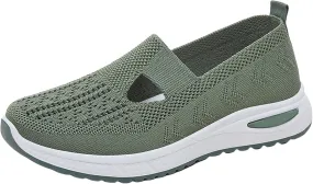 Women's Woven Orthopedic Breathable Soft Shoes Tennis Shoes Womens Sports White Casual Shoes Walking Sneakers Steel Toe Tennis Shoe Loafers Casual Slip On